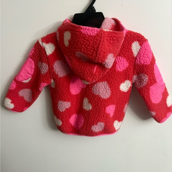 Old navy Red Heart Patterned Fleece Jacket 4 years - Picture 4 of 6